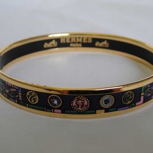 AUTHENTIC Pre Owned Hermes Narrow Cloisonne Bangle